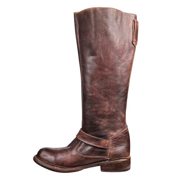Bed Stu Women’s Tango Brown Distressed Size Zip Riding Boot Size US 7.5 - Picture 2 of 12